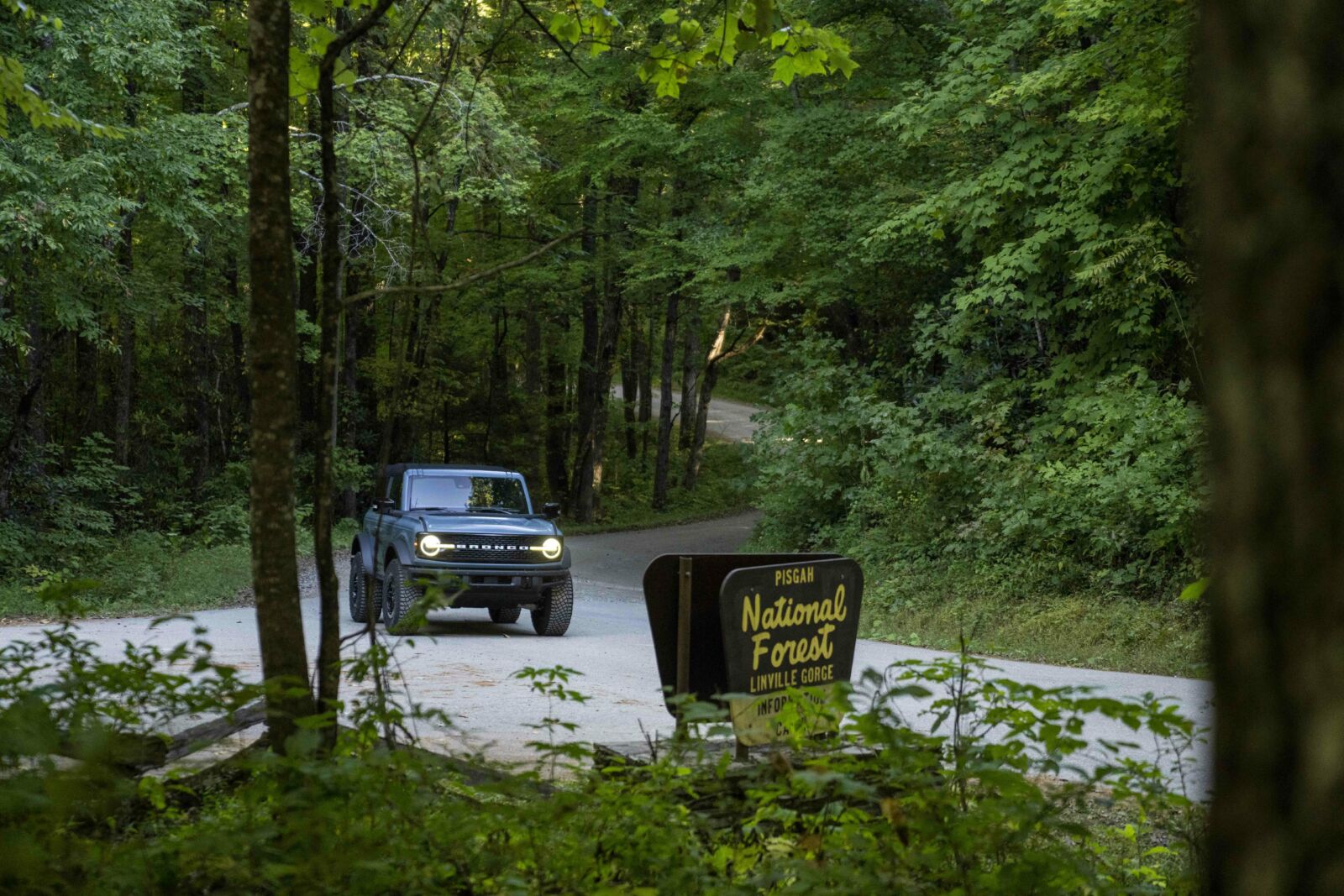 Forestry sign / forest roads with the vehicle!